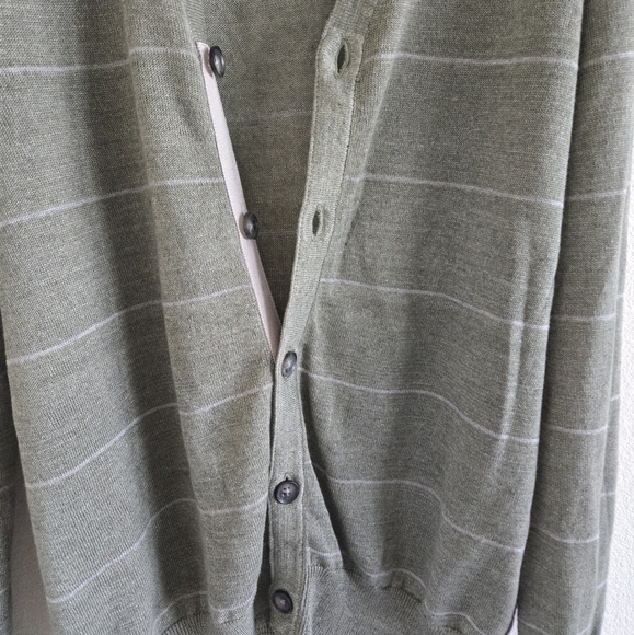 Banana Republic Cashmere Linen Blend V-neck Cardigan Sweater Size Large - Picture 8 of 15